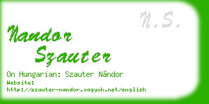 nandor szauter business card